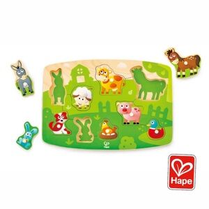 5/$25 Hape Wooden Farm Animal Puzzle